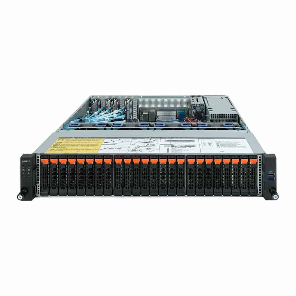 (image for) Gigabyte R272-Z32 2nd Gen EPYC Rome CPU 2U 24 Bay NVMe Barebone Server